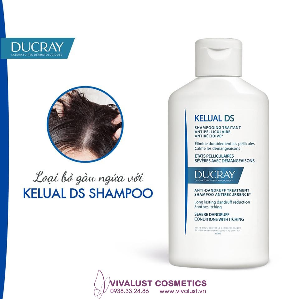 Dầu Gội DUCRAY Kelual DS Shampoo 100ml - Giảm Gàu Nặng &amp; Giảm Ngứa