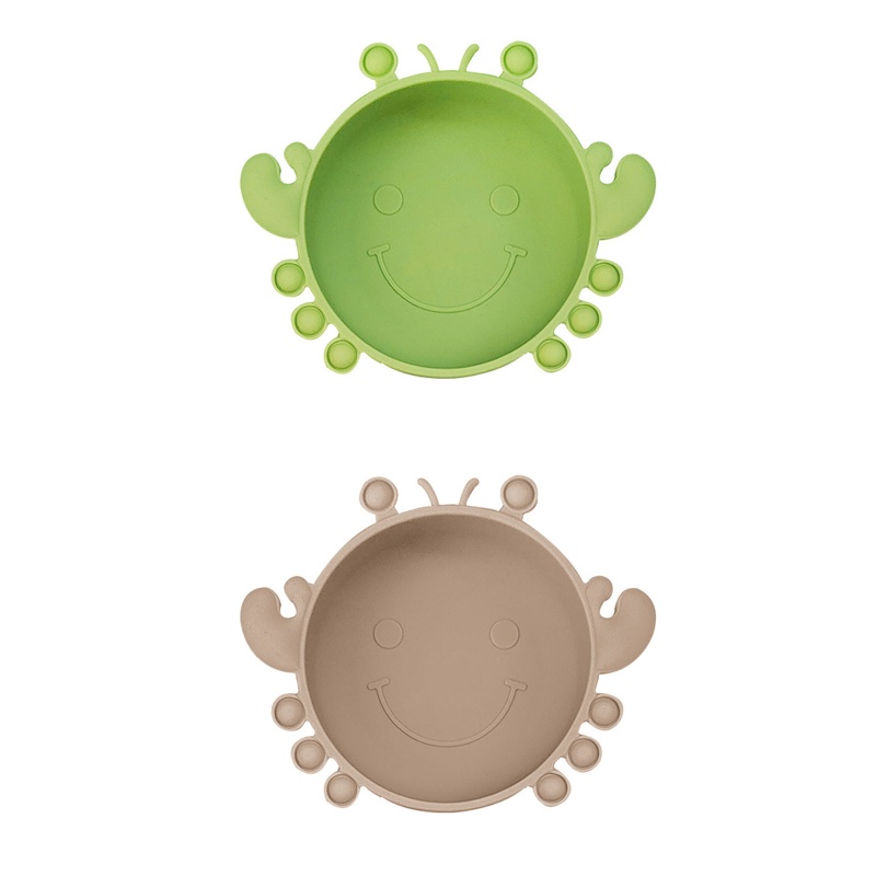 Bát Ăn Dặm Bằng Silicon Hình Cua Hoạt Hình Dễ Thương Cho Bé