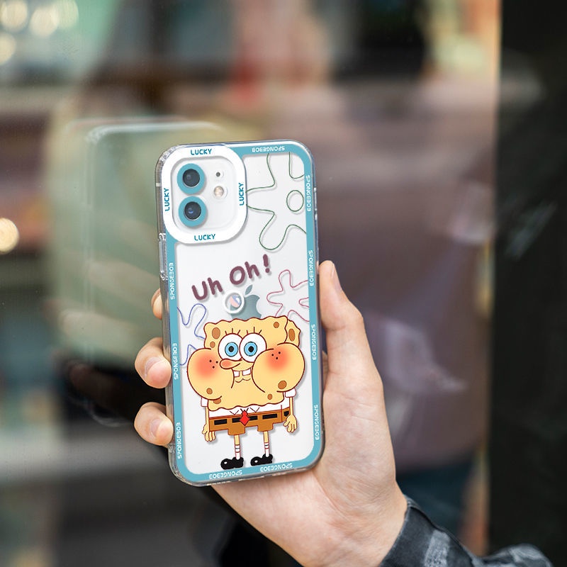 Ốp Điện Thoại TPU Dẻo In SpongeBob SquarePants IPhone11 12Pro 12Promax 12mini 11PRO 11PROMAX 13 13PRO 13PROMAX Xs Max XR 7 8 Plus