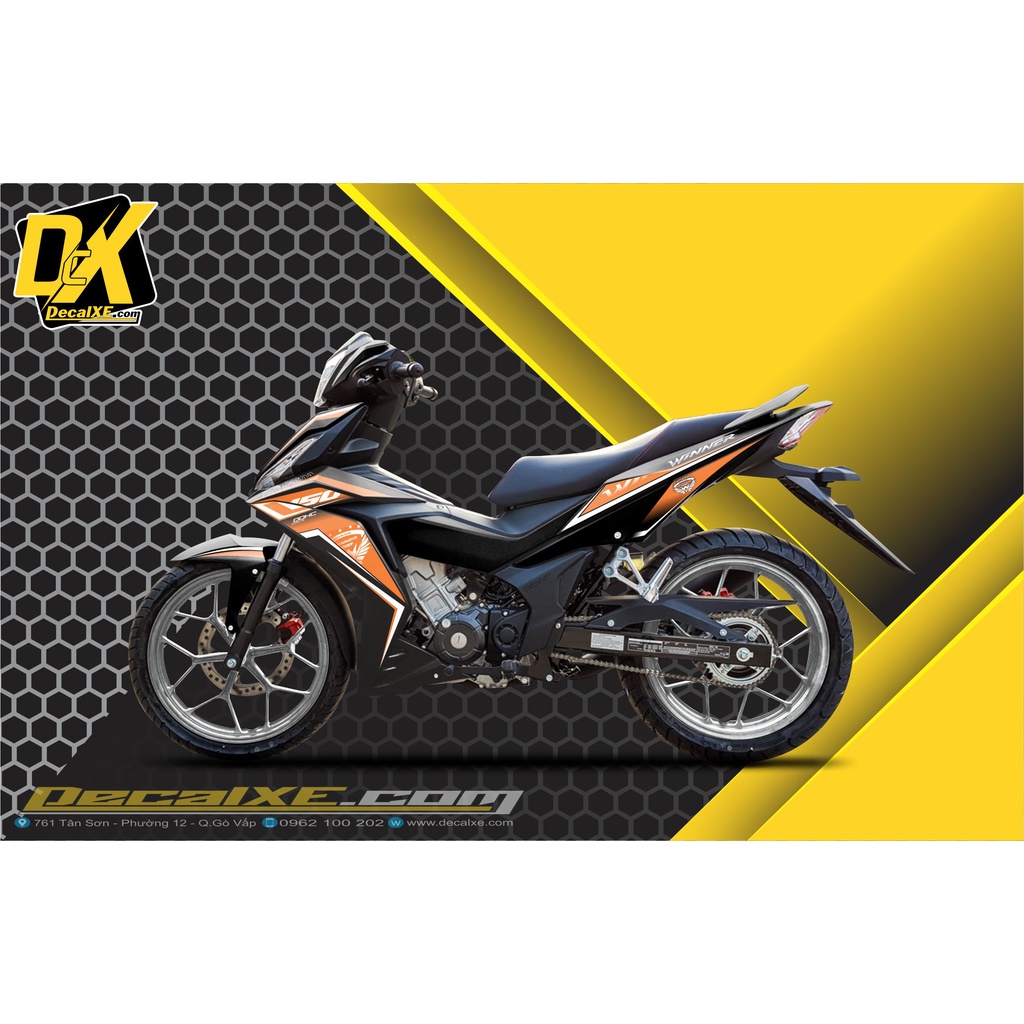 Tem rời dán xe WINNER V1 | Chất Liệu Decal Cao Cấp Chống Nước, Bền Màu, Cắt Khuôn Sẵn Dễ Dán | WINNERV1-TK007