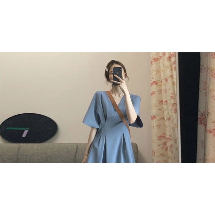 Đầm Cổ Chữ V Dáng Dài Đến Đầu Gối 200kg Thời Trang Mùa Hè Cho Nữ | BigBuy360 - bigbuy360.vn