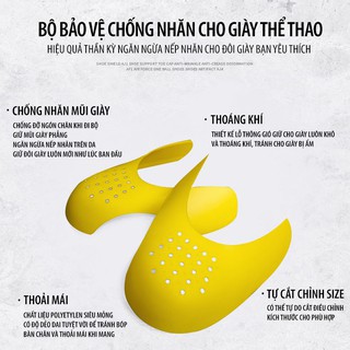 Miếng Độn Chống Gãy Mũi Giày Nứt Da, Gãy Xẹp, Giữ Phom Dáng Căng Phồng Nhựa Mềm Siêu Bền Cho Giày Sneaker, Thể Thao