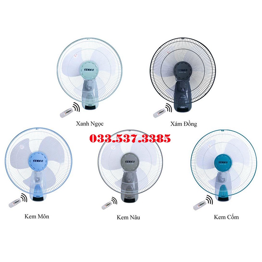 Quạt điều khiển từ xa senko, quạt điều khiển treo tường 1628 (3 cánh)