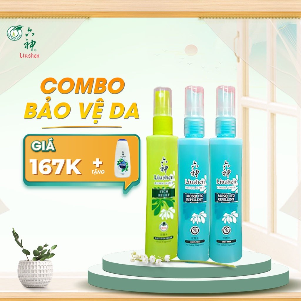 Combo 2: 2 CHAI NƯỚC CHỐNG MUỖI ĐỐT  + NƯỚC CHỐNG NGỨA  TẶNG 1 SỮA TẮM 200ml