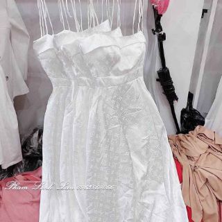 Váy maxi phi lụa LV