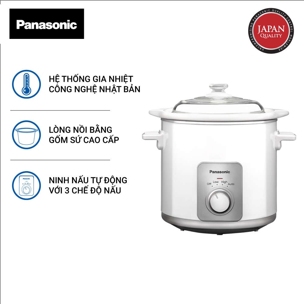 Nồi nấu chậm Panasonic 5 Lít NF-N50ASRA sản xuất Malaysia