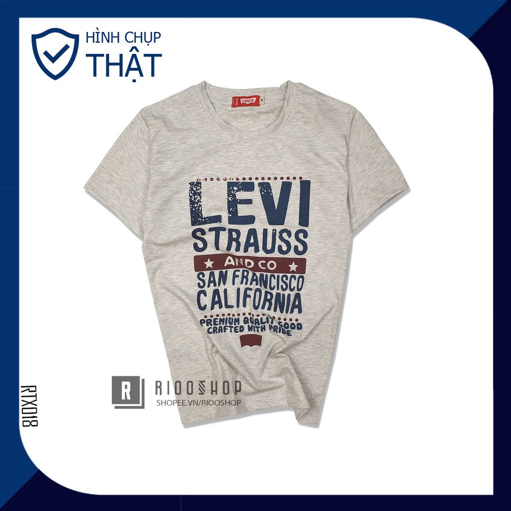 Áo phông nam ngắn tay cổ tròn cotton cao cấp lev RTX018av - áo phông nam đẹp Riooshop | BigBuy360 - bigbuy360.vn