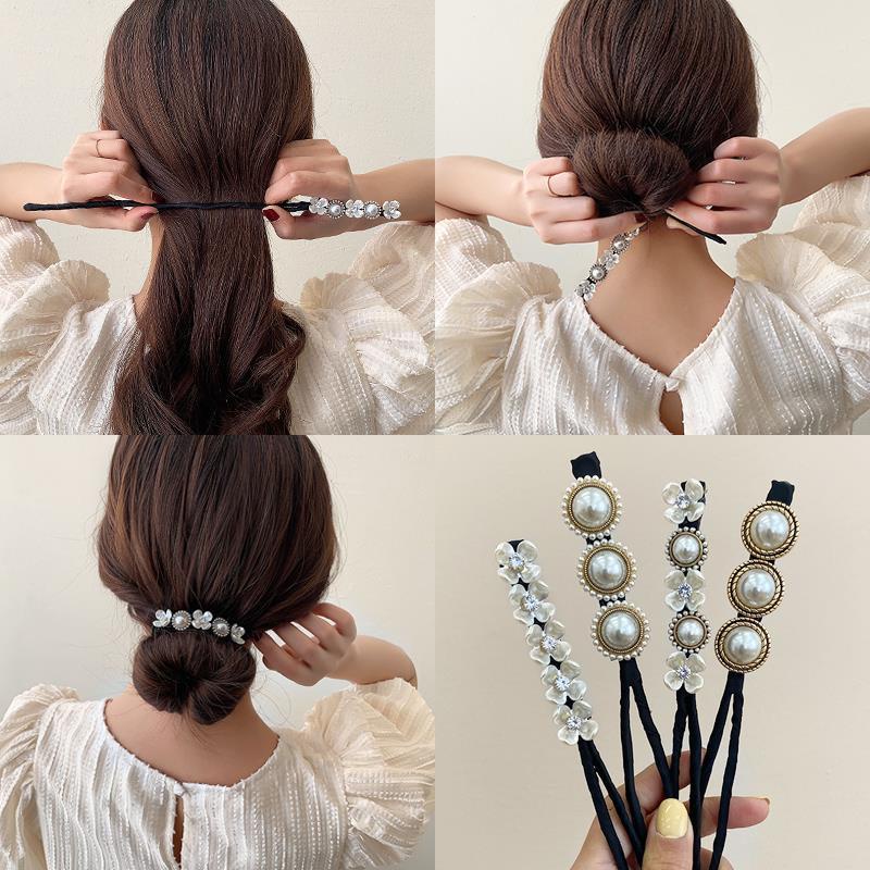 Kẹp tóc đính ngọc trai phong cách mùa hè Hàn Quốc