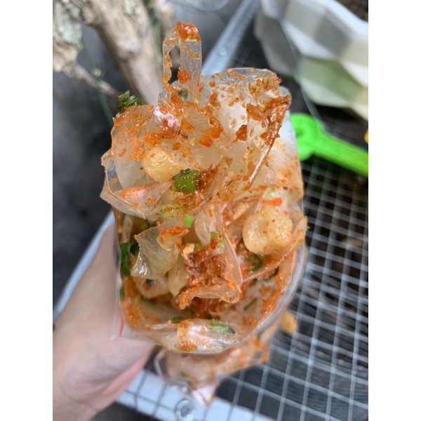 Bánh tráng phơi sương tóp mỡ hành