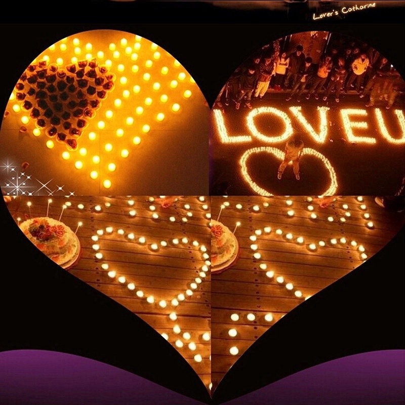 Set 12/24 đèn LED hình ngọn nến sử dụng pin hỗ trợ trang trí không gian