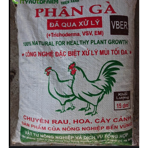 Phân gà trồng rau sạch (15dm3)