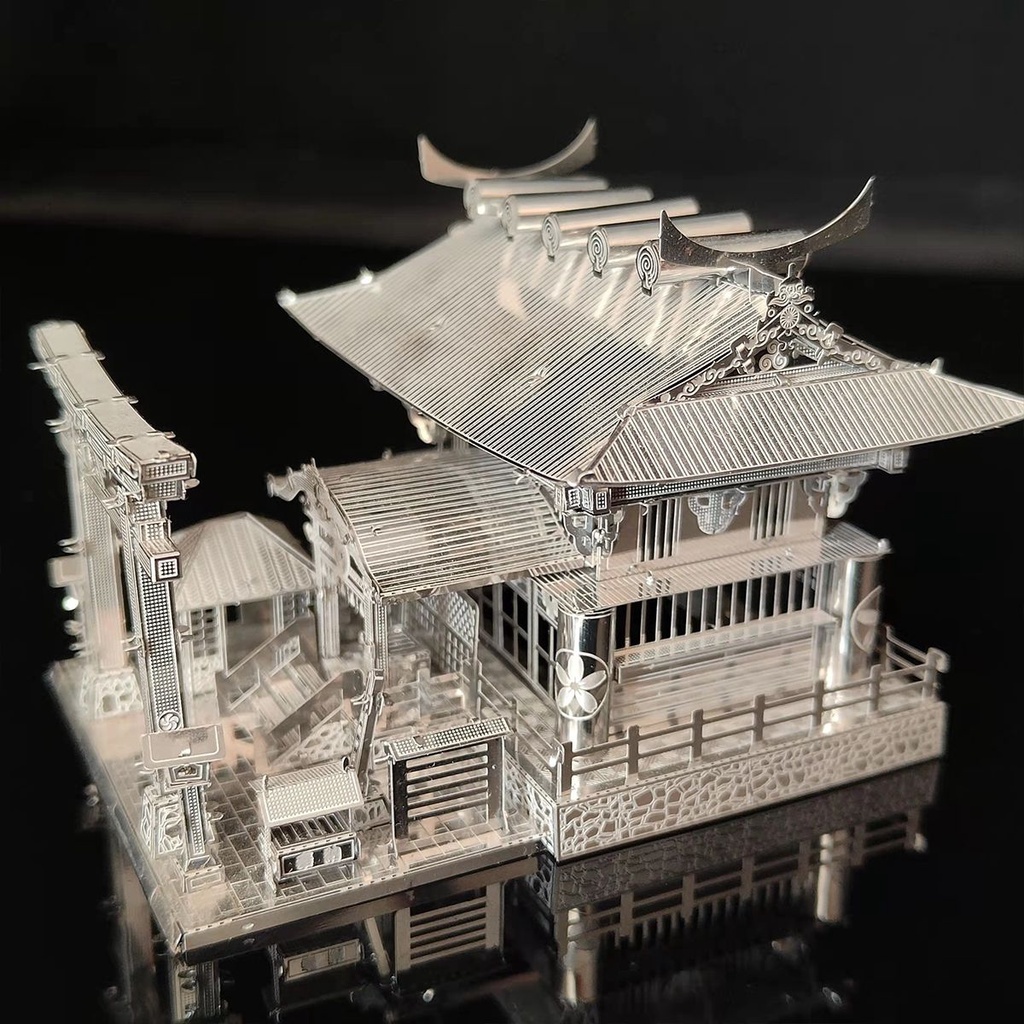 Đồ Chơi Lắp Ráp Mô Hình Nhà Shrine 3D Bằng Kim Loại DIY