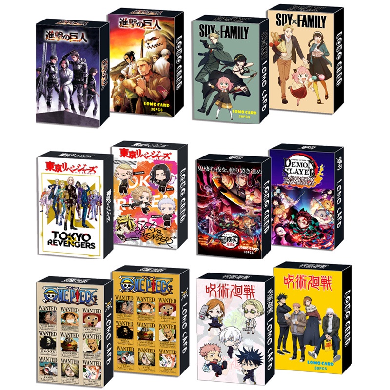 Thẻ Ảnh Phim Hoạt Hình Nhật Bản SPY X FAMILY ,Tokyo Revenger ,Demon Slayer ,ack on Titan ,jutsu Kaisen, ONE PIECE ,Genshin, Dragon Ball ,H Hatsune Miku
