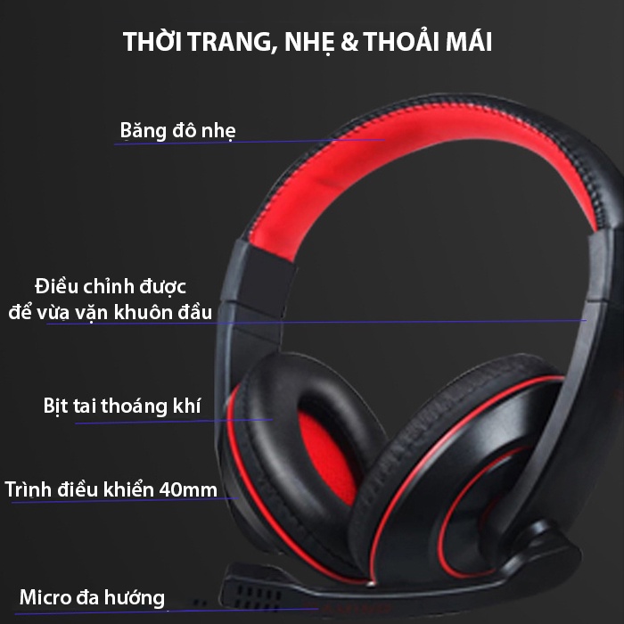 [Đầu Cắm USB/ 3.5mm] Tai Nghe Có Dây SOYTO SY722MV Kèm Mic, Phù Hợp Học Online, Chơi Game