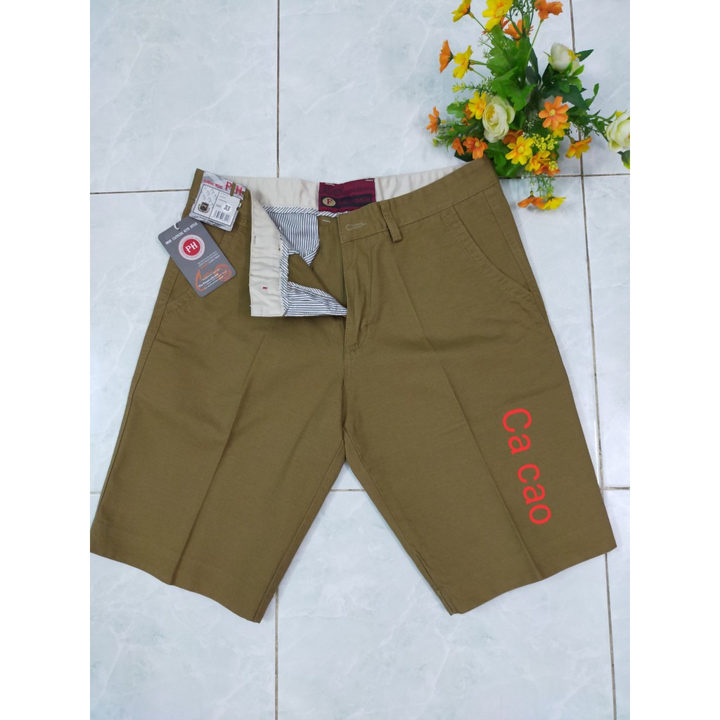 Quần short kaki nam trung niên lịch sự năng động - Xưởng may Phúc Hằng