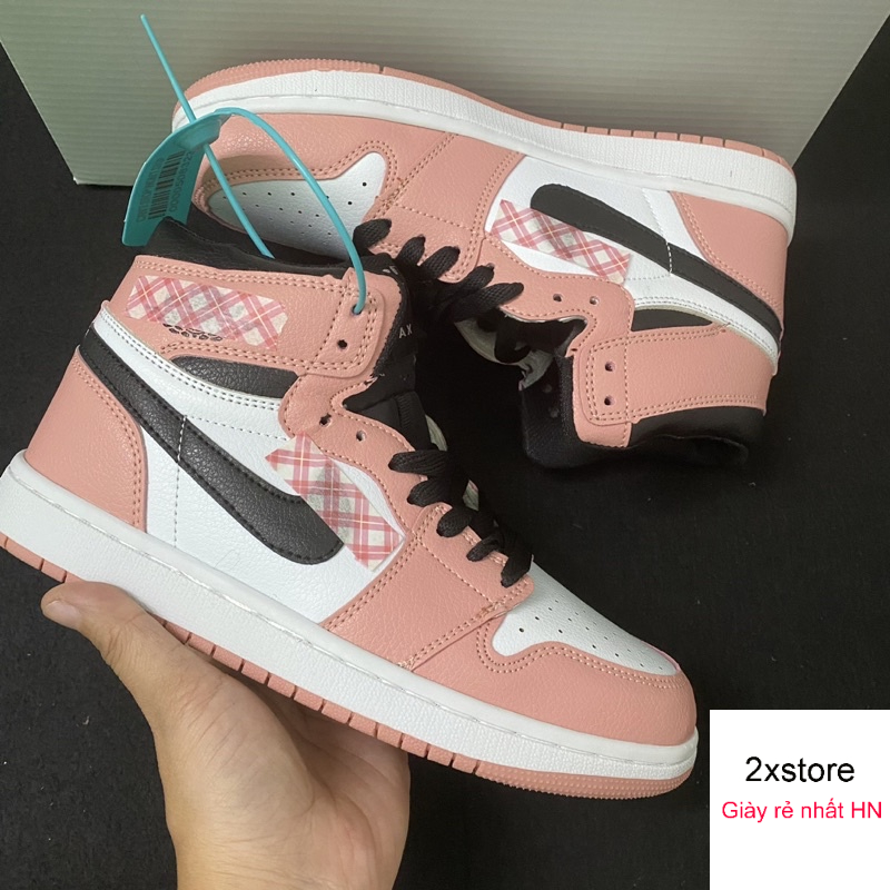 Giầy thể thao hồng cao cổ cho nữ Fullbox