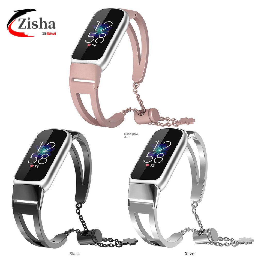 Dây Đeo Kim Loại Hình Tam Giác Thay Thế Cho Đồng Hồ Thông Minh Fitbit Luxe