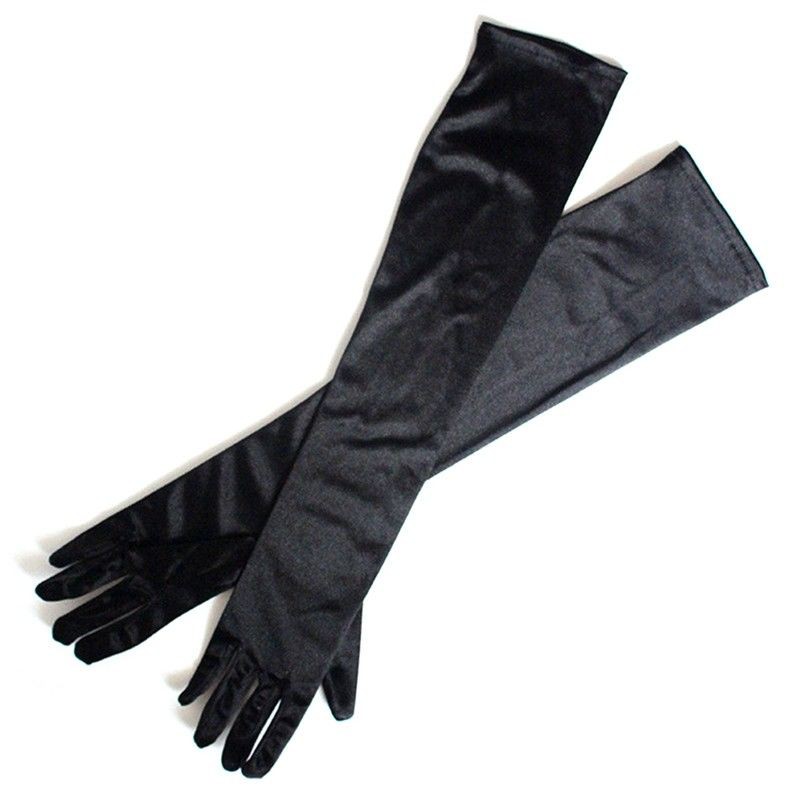 Đôi găng tay dài vải Polyester màu trơn thời trang dành cho nữ