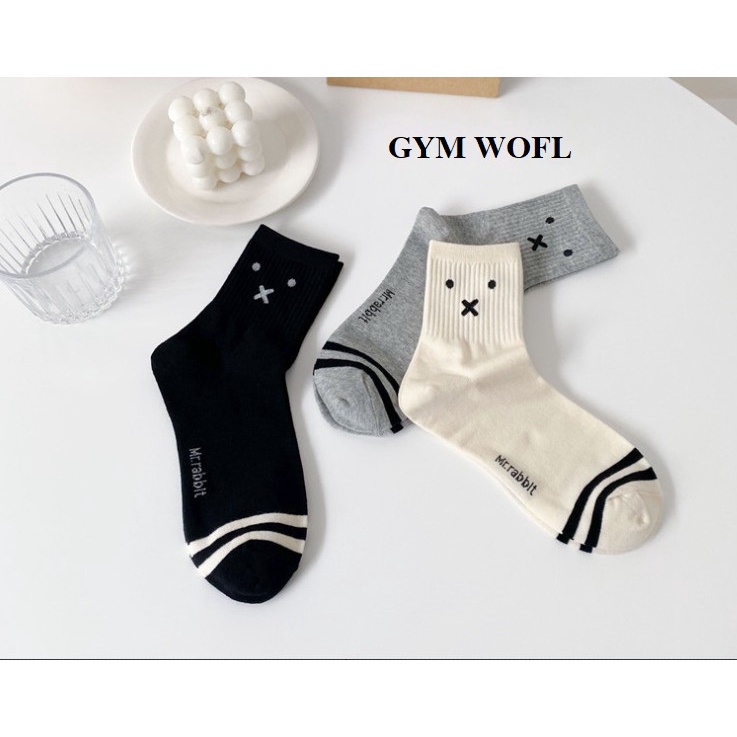 Vớ Mặt Cười cổ lửng style Hàn Quốc siêu dễ thương dành cho nữ.