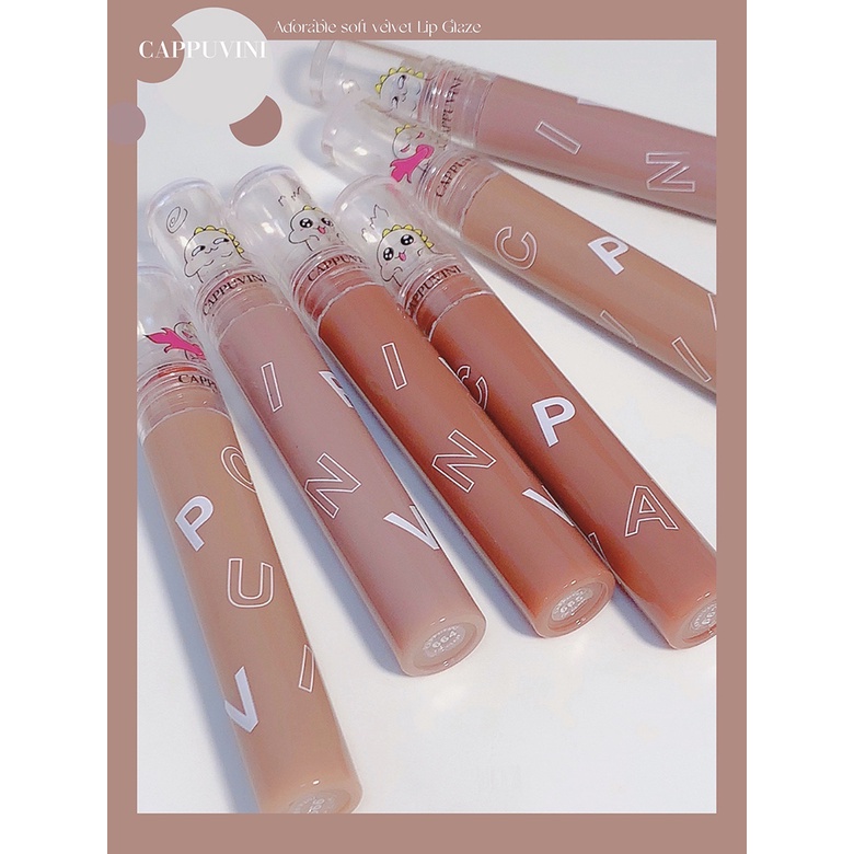 [Hàng mới về] Son môi Cappuvini trang điểm chống nước họa tiết quái vật đáng yêu