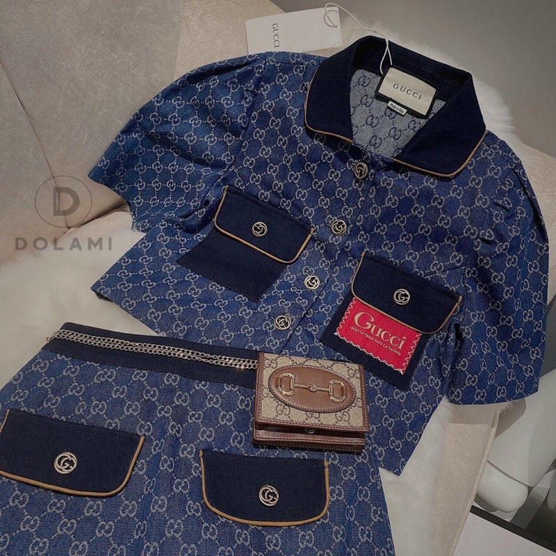 Set Gucci Áo+ Váy Hàng New Siêu Đỉnh❤️