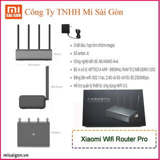 Bộ phát Router Xiaomi PRO 4 râu AC2600