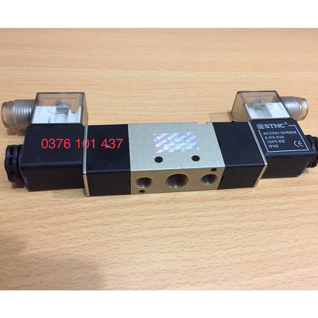 VAN ĐIỆN TỪ KHÍ NÉN SOLENOID 5/2 TG 2522-08 STNC, VAN ĐIỀU KHIỂN XI LANH KHÍ NÉN, VAN KHÍ NÉN 2 ĐẦU ĐIỆN  SOLENOID