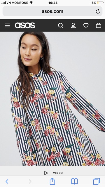 🧚🏿‍♀️🎀🧚🏿‍♀️ Đầm Asos Authen Sơ Mi Sọc cá tính Newtag🧚🏿‍♀️🎀🧚🏿‍♀️ | BigBuy360 - bigbuy360.vn