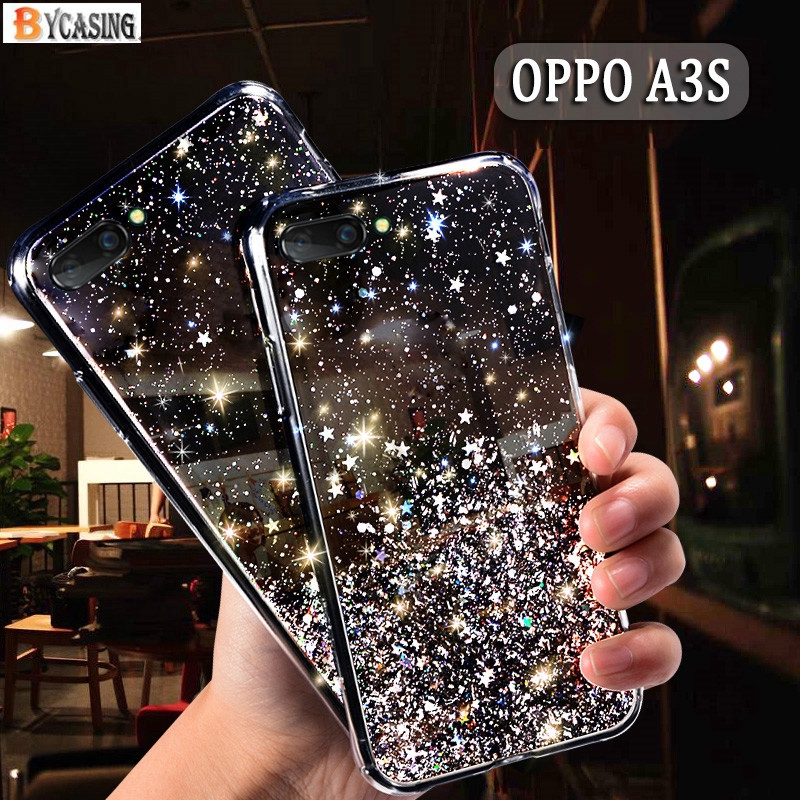 Ốp lưng mềm đính kim tuyến cho OPPO Reno 5 A3S A5S A5 A7 A37 A59 A57 A83 A39 A79 F5 F9 | BigBuy360 - bigbuy360.vn