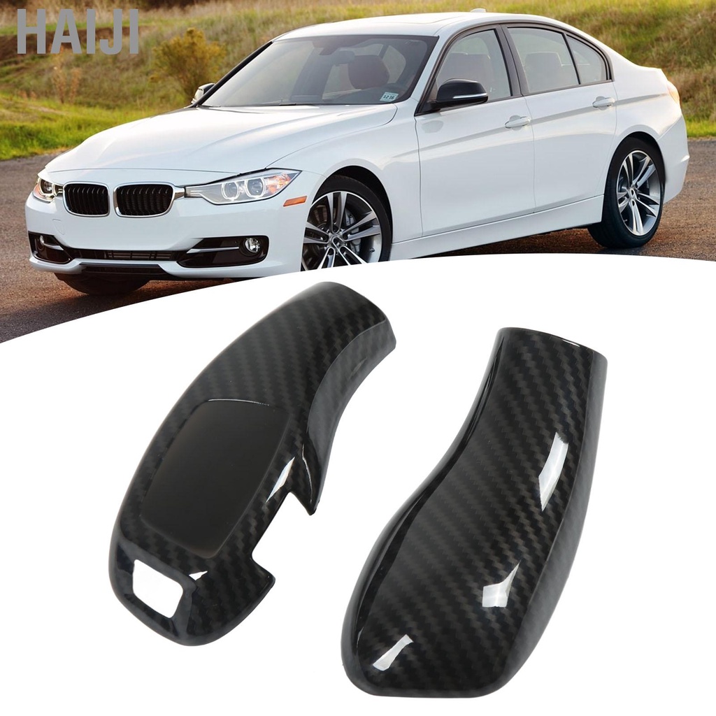 Haiji Gear Shift Knob Cover Trim Carbon Fiber Style Car Shifter Protector LHD Replacement for BMW F20 F21 F22 F23 F30 F31