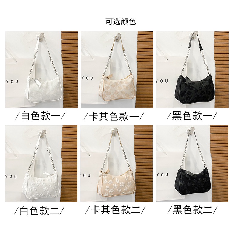 Túi Đeo JASMIN NOIR Vai Vải Canvas Phối Dây Xích Thiết Kế Dễ Thương Cho Nữ