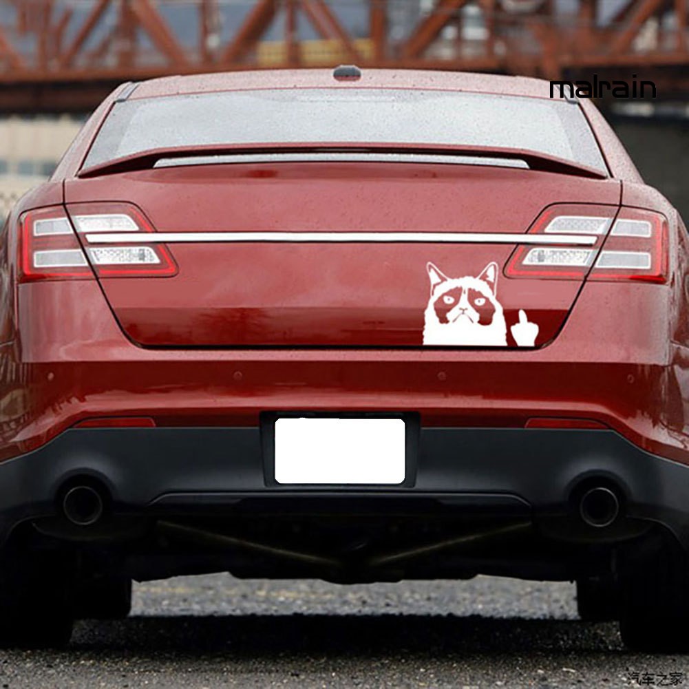 Miếng Dán Trang Trí Xe Ô Tô Hình Chú Mèo Nghịch Ngợm Vui Nhộn