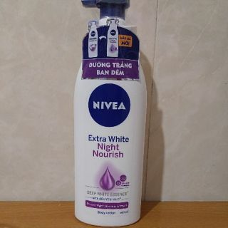 Sữa dưỡng thể dưỡng trắng NIVEA 400ml ban đêm với vitamin C, Q10 & Collagen