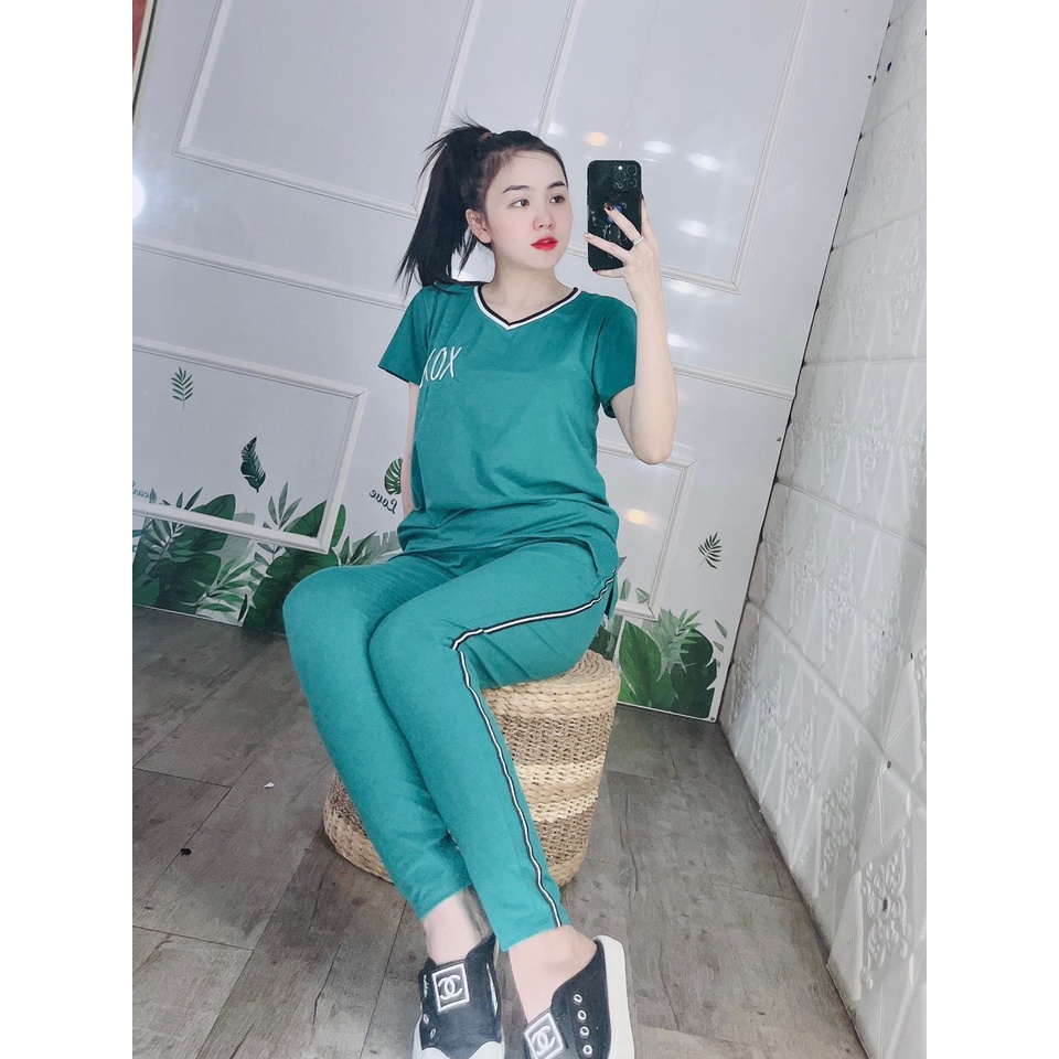 Set bộ nữ bộ đồ nữ mặc nhà thun dài chất liệu cotton mặc nhà dễ thương