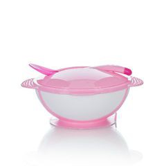 Bát Ăn Dặm Chống Đổ Đế Hút Chân Không Upass Kèm Thìa Cảm Ứng Nhiệt