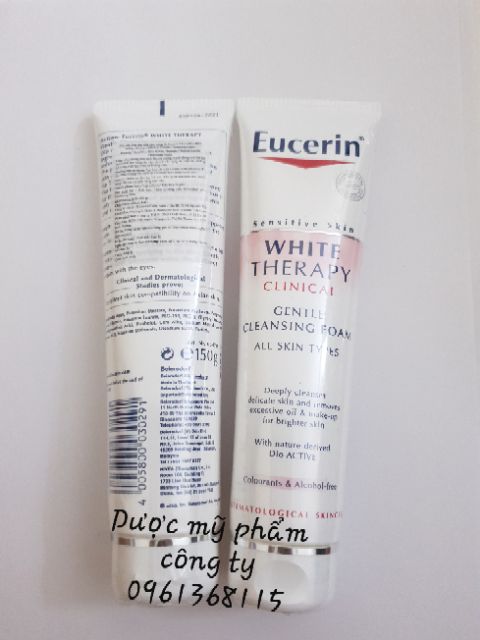 Sữa rửa mặt trắng sáng da EUCERIN WHITE THERAPY CLINICAL CLEANSING FOARM