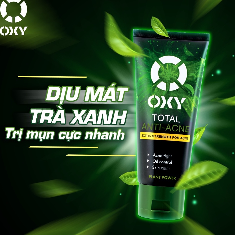 (mini 25g) Kem rửa mặt sạch khuẩn mụn kiểm soát nhờn OXY Total Anti Acne