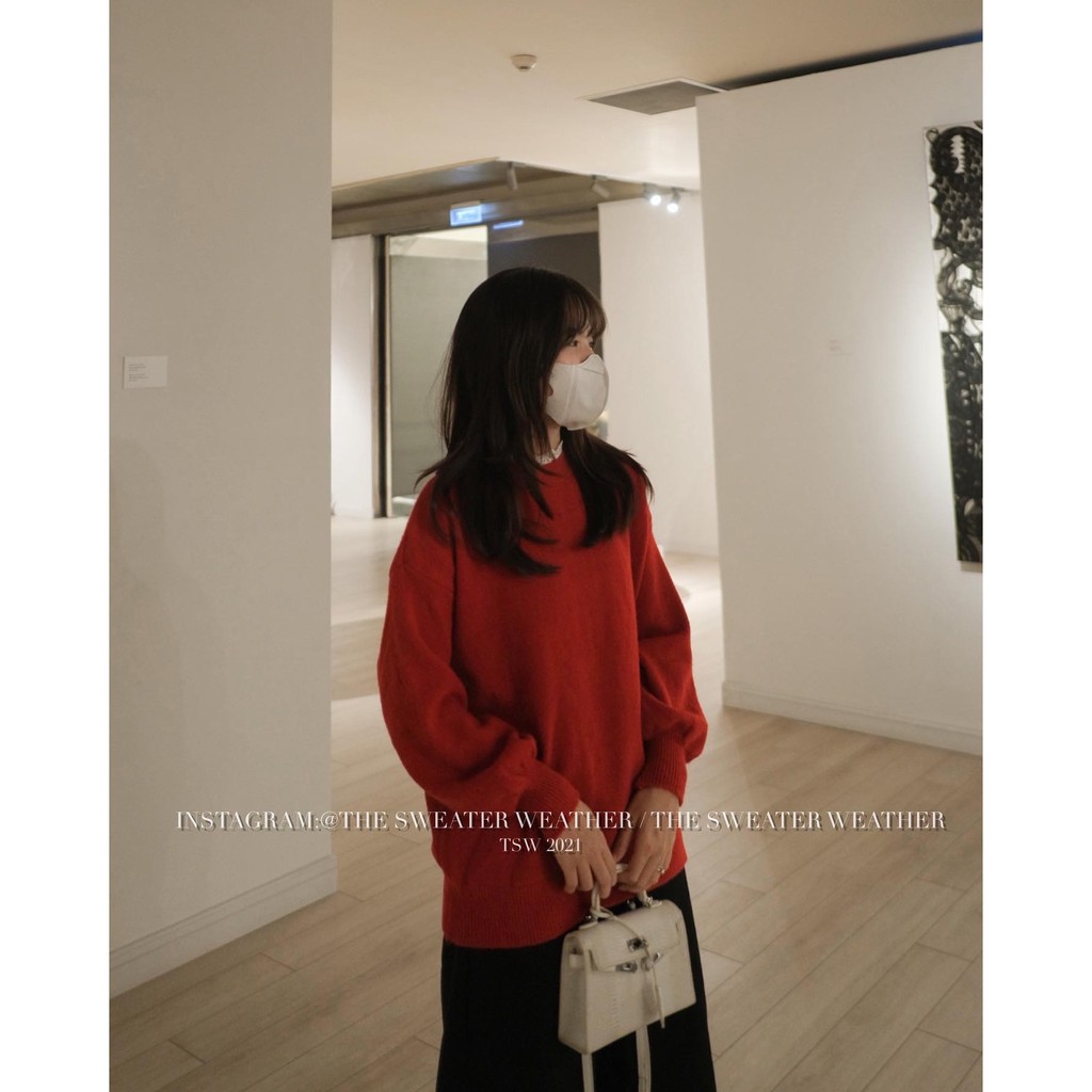 [Mã 2611THTRANG100K hoàn 10% xu đơn 99K] (Ảnh thật) Áo len cổ viền ren tay bo the.sweaterweather TSW | BigBuy360 - bigbuy360.vn