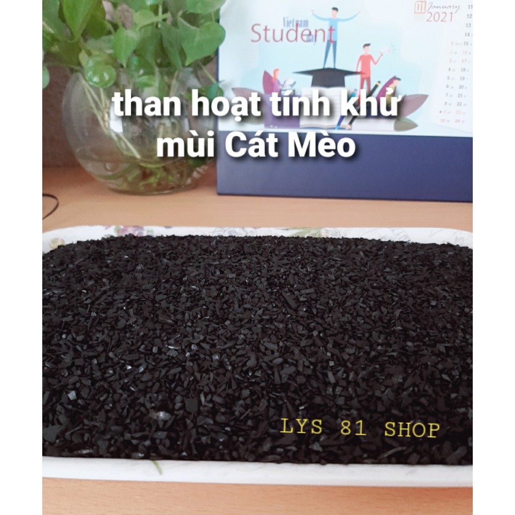 Than hoạt tính khử mùi cát Mèo