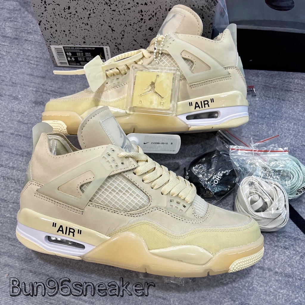 Giày Sneaker Jordan 4 OffWhite Full Box Full Phụ Kiện Giày Thể Thao Nam Nữ