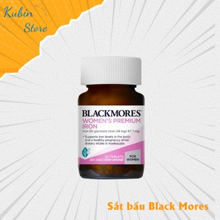 Viên Sắt bầu Blackmores Pregnancy Iron, Úc (30v) ngừa thiếu máu không gây táo bón cho bà bầu và mẹ sau sinh