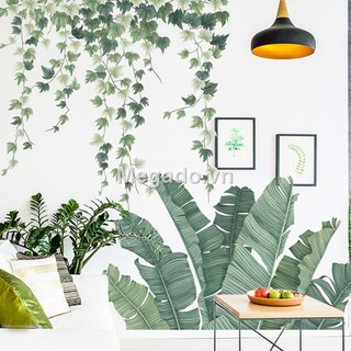 Decal cây chuối và giàn lá xanh A527