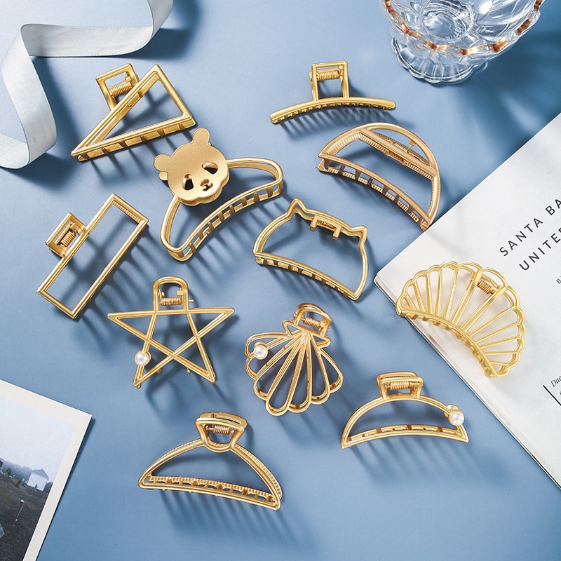 Kẹp tóc hợp kim hình vỏ sò phong cách Hàn Quốc cho nữ