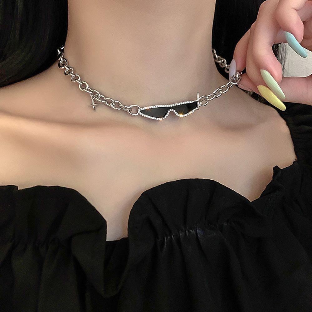 Vòng Cổ Choker Có Thể Điều Chỉnh Phong Cách Punk Cá Tính Cho Nữ|Kính Mát Thời Trang