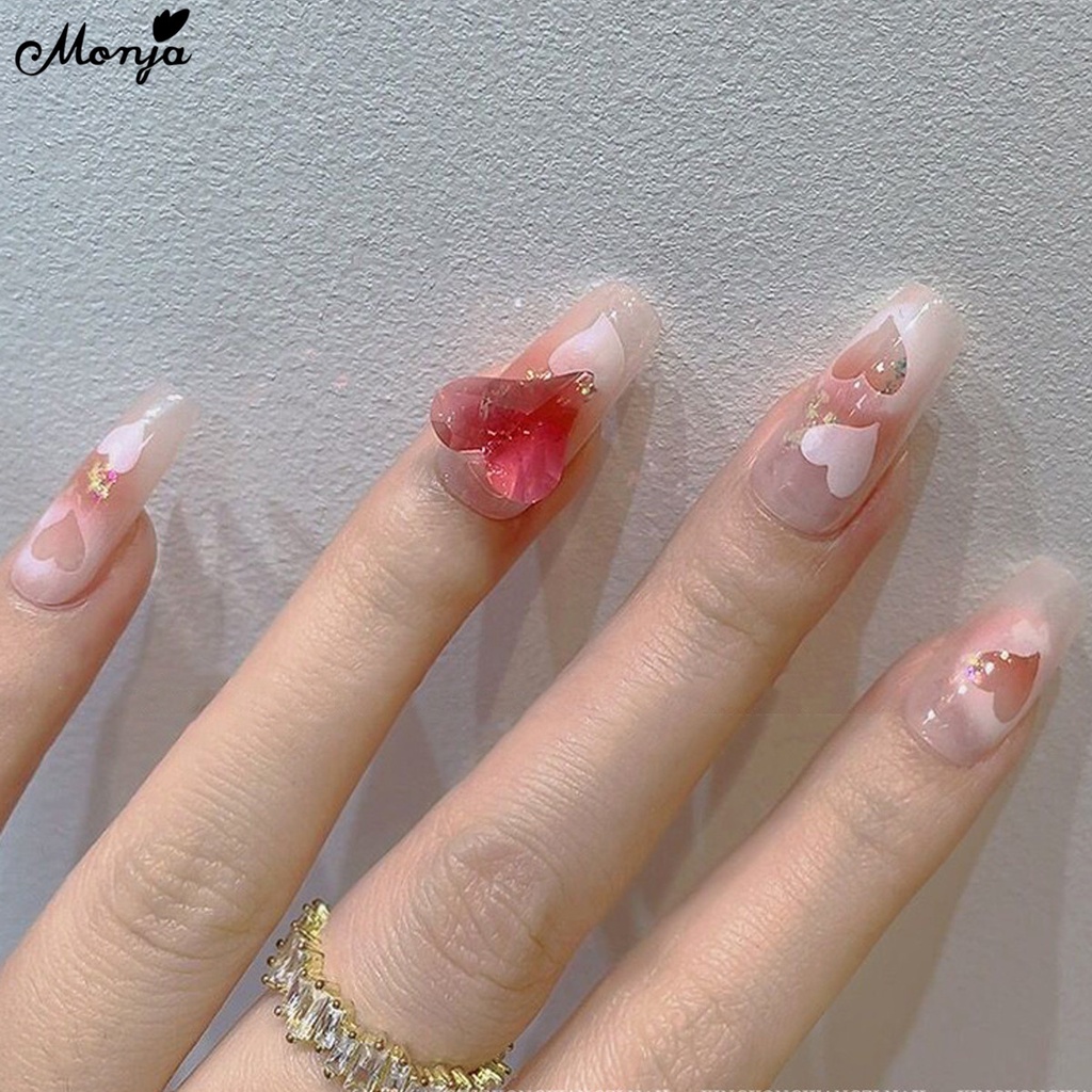 Miếng dán trang trí móng tay Monja họa tiết 3D DIY