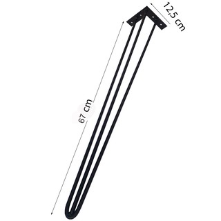 Chân bàn sắt hairpin cao 67 cm tặng kèm ốc vít