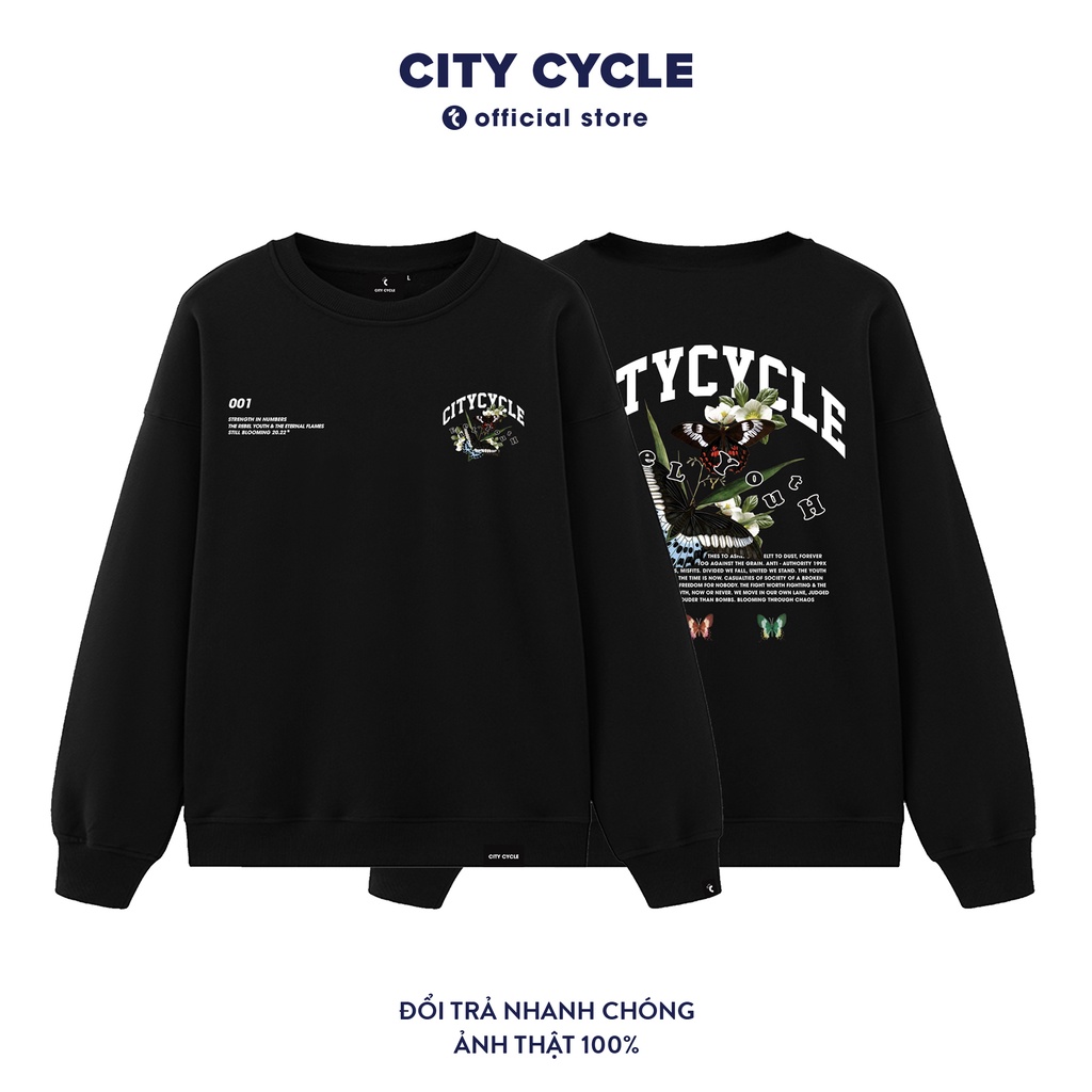 Áo sweater nỉ Blooming City Cycle - áo nỉ sweater unisex form rộng oversized in hình Local Brand