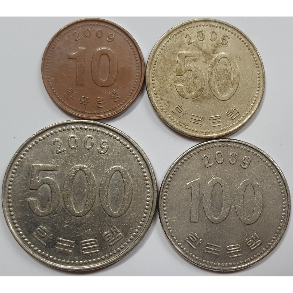 Bộ 4 đồng xu Hàn Quốc (South Korea) phát hành 1983-Nay | BigBuy360 - bigbuy360.vn