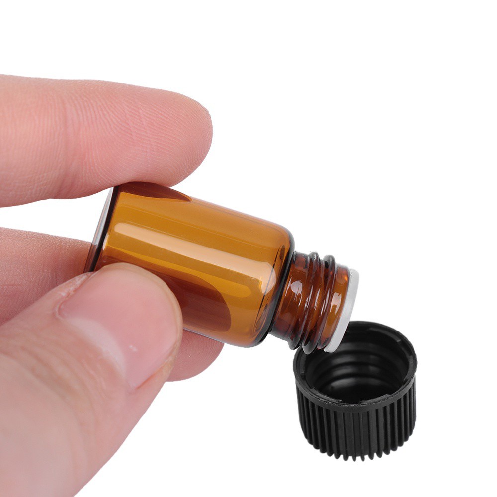 Lọ Đựng Tinh Dầu Mini Có Nắp Thủy Tinh Thiết Kế Di Động Tiện Dụng