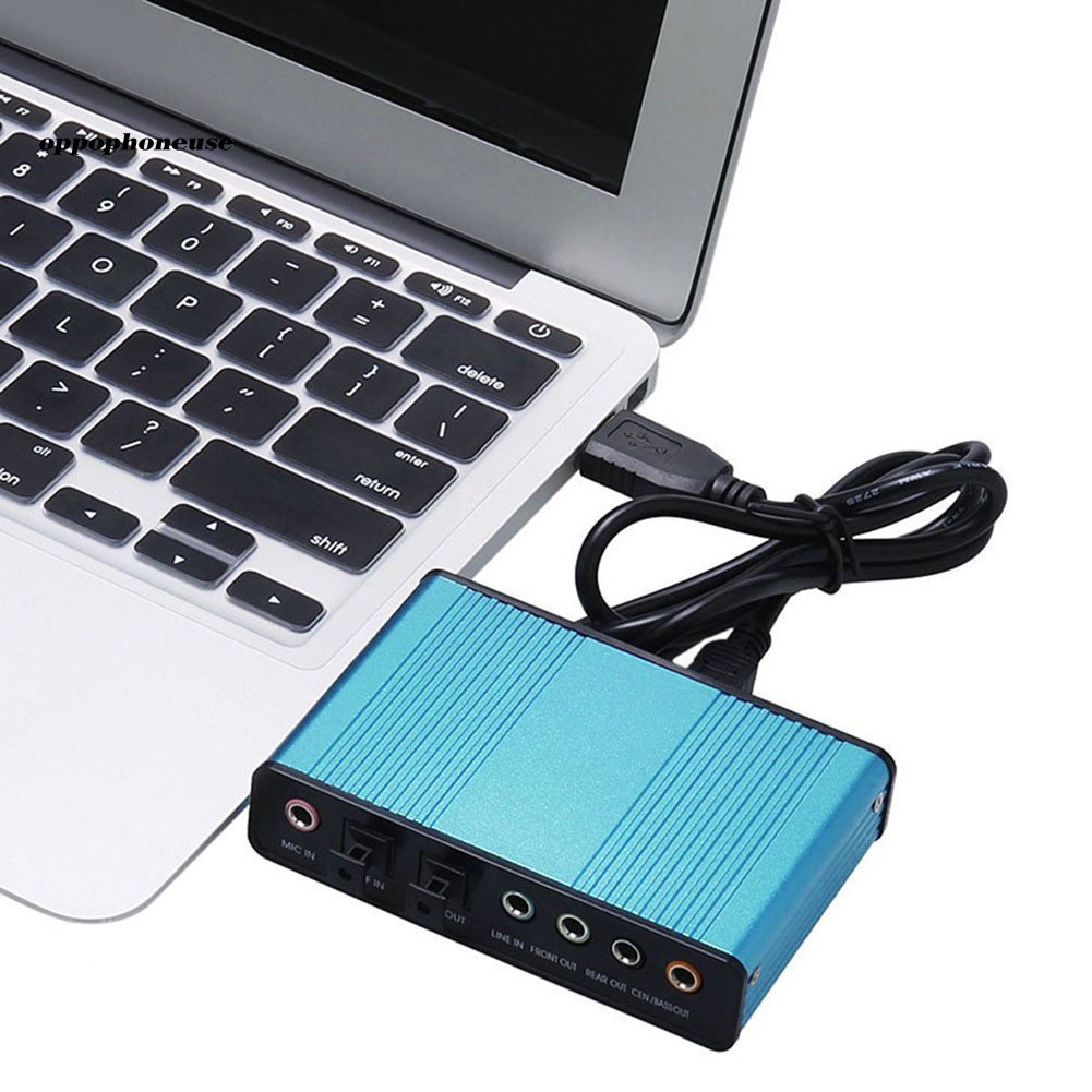 【OPHE】Card Âm Thanh Usb 2.0 6 Kênh 5.1 Cho Notebook Laptop Pc